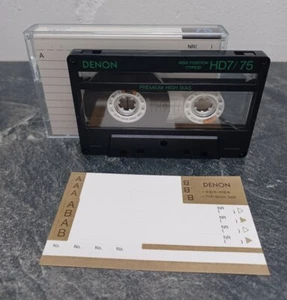 ⭐️1x DENON HD7 / 75 Type II Tape Kassette + Aufkleberbogen NEU - Top Zustand - Bild 1 von 10