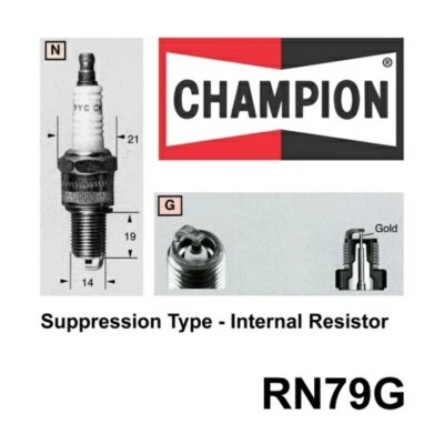 New CHAMPION Performance Driven Quality Copper Plus Spark Plug #RN79G - Image 1 of 4