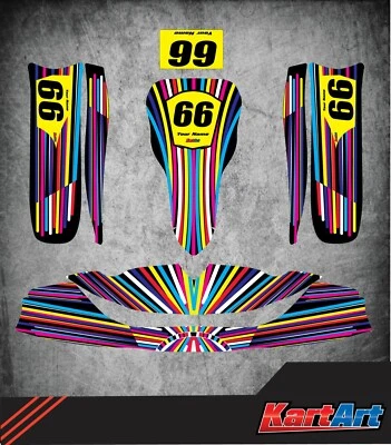 Tony Kart OTK M6 full custom KART ART sticker kit VIVID STYLE / graphics - image 1 of 2