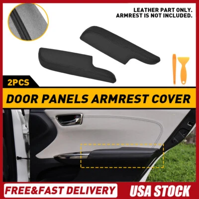 For 2013-2018 Toyota Avalon 2X Left & Right Front Door Panel Armrest Cover Black - Image 1 of 4