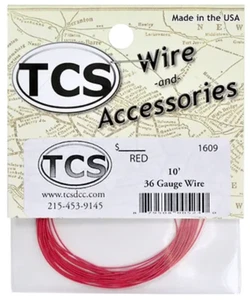 TCS ~ 36 AWG ~ DCC Decoder Wire ~ 10 Feet ~ Red ~ 1609 - Picture 1 of 1