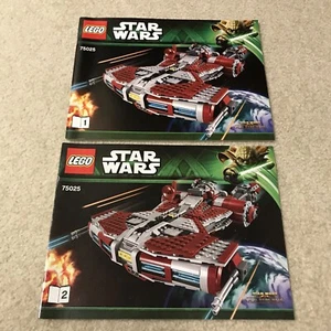Star Wars Lego 75025 Jedi Defender Class Cruiser Set 2 Instructions Manual Books - Picture 1 of 12