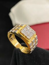 0.63 TCW Round Brilliant Cut Natural Diamonds Men's Wedding Ring In 585 14K Gold