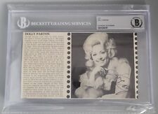 DOLLY PARTON BAS BECKETT COA SLABBED TICKET SIGNED COUNTRY MUSIC AUTOGRAPHED