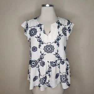 Blusa Babydoll Renee C Floral Bordada Pequeña Mujer Manga Corta - Imagen 1 de 13