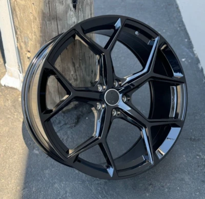 AU16 Single Wheel 19x8,5 5X112 +35 CB66,6 negro brillante para Audi One Rim Foto 1 de 3