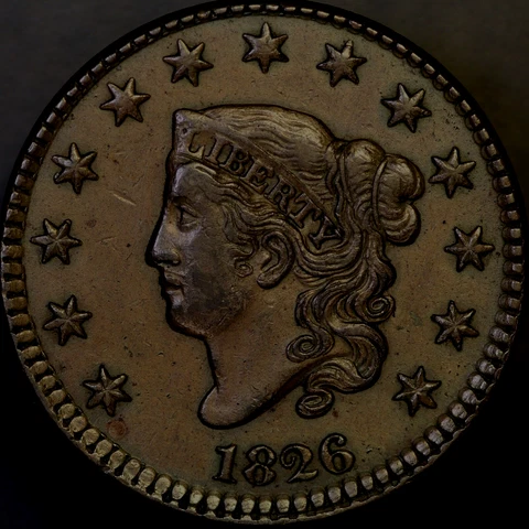 1826 CORONET HEAD LARGE CENT-LOT AA 1846 Cover