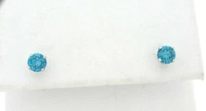 PENDIENTES DE DIAMANTES VERDES AZULES .68 QUILATES NUEVOS - Imagen 1 de 1