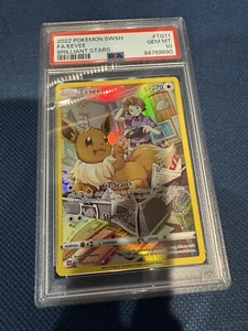 Pokemon TCG Eevee Brilliant Stars English Full Art Graded PSA Gem 10 - Picture 1 of 2
