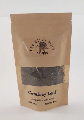 THE ELDER HERB SHOPPE Organic Comfrey Leaf Cut & Sifted 1 oz. - 2024 Harvest Dried