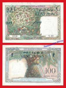 DJIBOUTI FRENCH SOMALILAND 100 Francs francos 1952 Pick 26 EBC- / XF- - Imagen 1 de 3