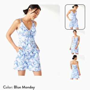 TOMMY BAHAMA Island Cays Abalone V-Neck Spa dress women size LARGE $138 NWOT