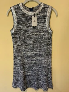 Vestido sin mangas 7 For All Mankind para niñas jóvenes nuevo con etiquetas talla XL azul marino lentejuelas plateadas  - Imagen 1 de 12