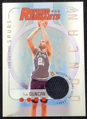 2004-05 TOPPS CHROME TIM DUNCAN  REFINED REMNANTS JSY #D/939 - Image 1 of 2