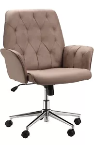 Vinsetto Office Desk Chair, Microfibre Vanity Chair with Adjustable Height - Picture 1 of 5