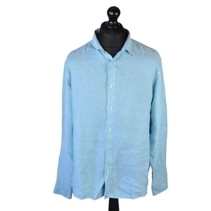 UNTUCKit Mens Shirt XL Blue Linen Long Sleeved Franconia WR - Picture 1 of 8