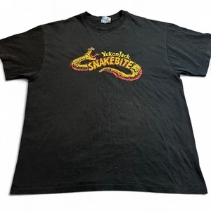 Vintage 90s Yukon jack snakebite alcohol promo single stitch T-shirt size large - Picture 1 of 6