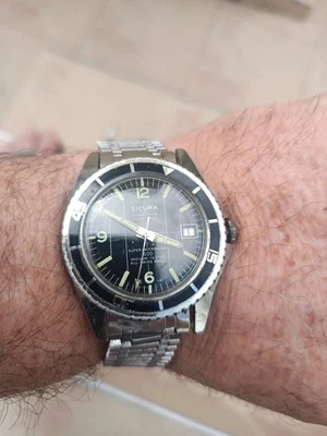 Sicura Submarine 23 珠宝手表-超级防水 400 瑞士制造工作 38 毫米 — 第 1/2 张图片