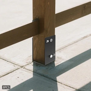 Base de hierro base de cinturón en forma de U paquete de 8 piezas 4,21x3,94x15,75 pulgadas - Imagen 1 de 7