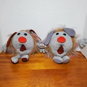 Big Comfy Couch Vintage Fuzzy & Wuzzy Dust Bunnies Plush Set 1995 - Picture 1 of 23