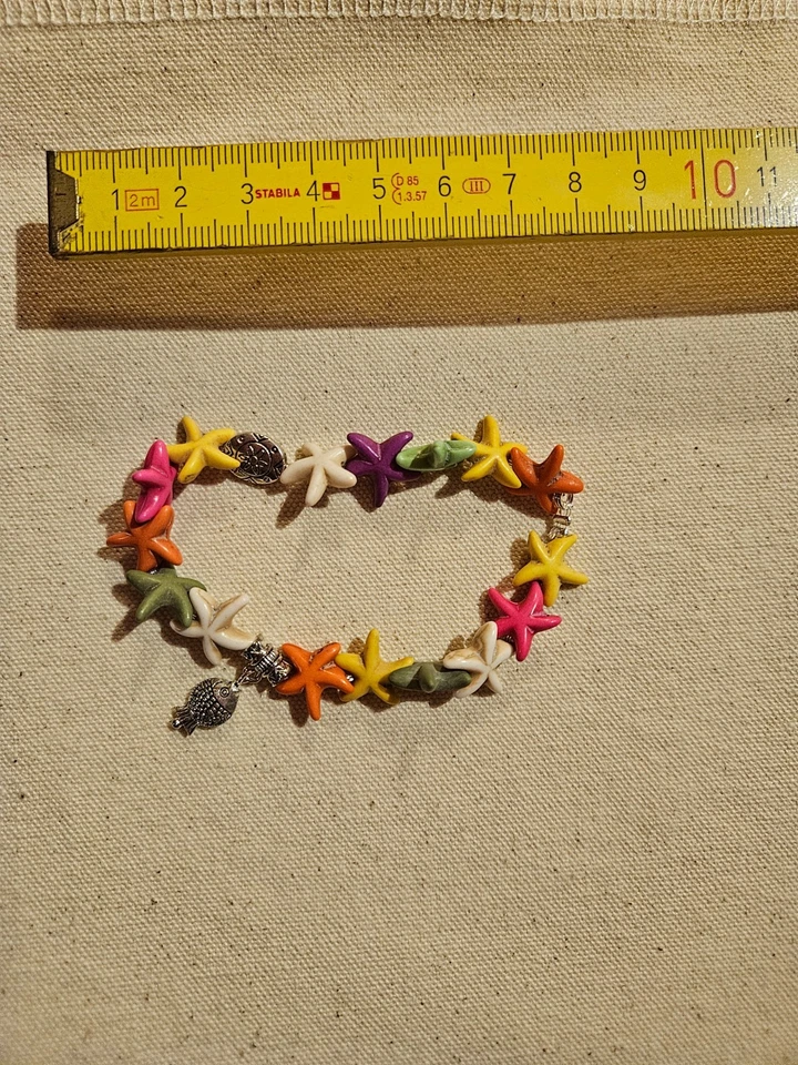 Armband elastisch maritim Howlith Seestern bunt - Bild 1 von 1