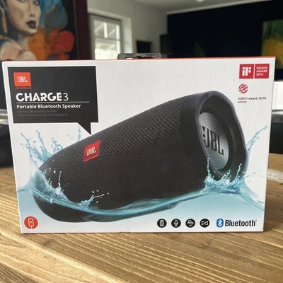 JBL Charge 3 Tragbares Lautsprechersystem Bluetooth  Black JBLCHARGE3BLKEU - Bild 1 von 4