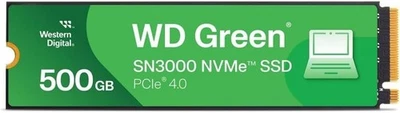 WD Green SN3000 500GB NVMe Gen4 PCIe, M.2 2280 Internal SSD WDS500G4G0E - Image 1 of 3