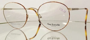 Vintage 90'S GUY LAROCHE PARIS GL 104 HMG Eyeglasses HAVANA New Metal 50-20-140 - Picture 1 of 13