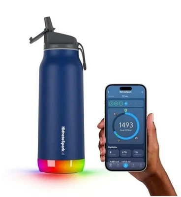 New Hidrate Spark PRO 32 OZ Smart Water Bottle-Deep Blue