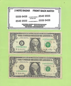 '55596458 & 85469555' .. FORWARD & BACK $1 SERIAL MATCH .. 2006 & 1999 - Picture 1 of 1
