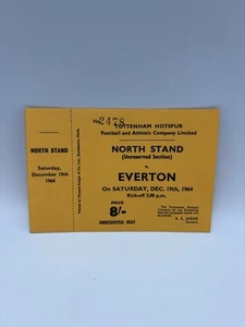 Tottenham Hotspur V Everton Football League Division 1 19/12/1964 Ticket Stub - Picture 1 of 2