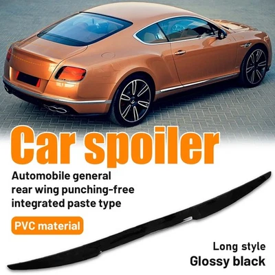 45" Car Rear Roof Lip Spoiler Wing Closs Black Tail Trunk Universal Adhesive US Foto 1 de 4