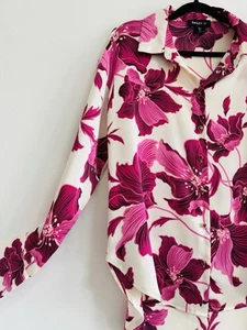 Bailey 44 Satin Blumen Button Down Bluse Gr. Large - Bild 1 von 11