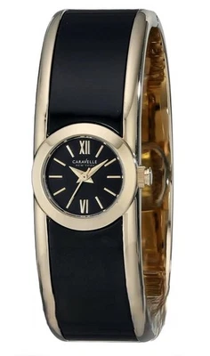 Reloj analógico romano Caravelle New York 44L147 para mujer tono dorado/negro Foto 1 de 2