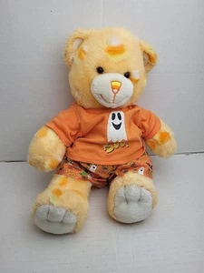 Build a Bear Orange Candy Corn Bear Plush With BOO Outfit 2005 Retired Halloween - Picture 1 of 10