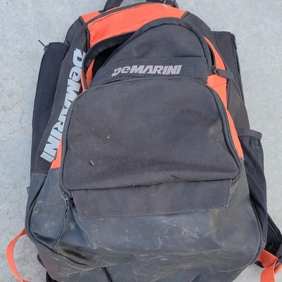 Paquete de bate de béisbol softbol DeMarini bolsa de equipo negro naranja cerca gancho equipo Foto 1 de 3