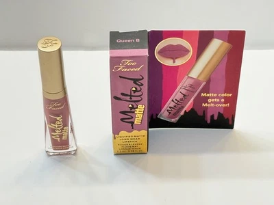 LÁPIZ LABIAL LÍQUIDO MATE DERRETIDO TOO FACE ~ REINA B ~.1 OZ/3 ML ~ TAMAÑO DE VIAJE ~ NUEVO SIN CAJA Foto 1 de 2