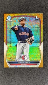 DAYAN FRIAS 2023 1st Bowman Chrome #BCP-25 Gold Shimmer Refractor /50 Guardians - Picture 1 of 2