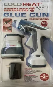 NEW COLD HEAT CORDLESS FREESTYLE 4.8 Volt GLUE GUN Rechargeable W/50 Glue Sticks - Picture 1 of 2