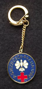1989 Czechoslovakia Red Cross CSCK 10th Annual Meeting Key Chain Keyring - Picture 1 of 2