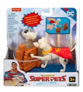 Fisher Price DC League Of Superpets Hero Punch Krypto Dog Figure NEW  - Picture 1 of 4