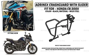 Ajuste para Honda CB200x "Adrinex negro protector contra choques con deslizador" - Imagen 1 de 8