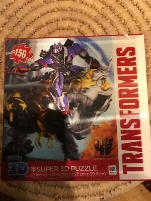 TRANSFORMERS Super 3D Puzzle 18"X12" 150 Piece - New in Box, never opened - Image 1 of 3