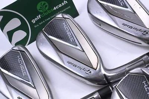 Left Hand Taylormade Stealth Irons / 5-PW / Regular Flex KBS Max MT 85 Shafts - Picture 1 of 7