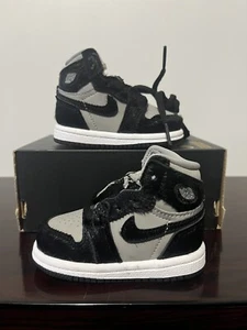 Nike Jordan 1 Retro Alto OG TD Zapatos Niño Infante Negro FB1313-001 Talla 3C - Imagen 1 de 5