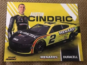 Nascar Driver #2 Austin Cindric Menards Duracell 2024 Postcard - Picture 1 of 1