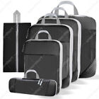 6PCS Compression Bags Organiser Suitcases Packing Cubes Travel Storage Luggage