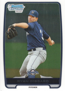 2012 Bowman Chrome Draft Draft Picks #BDPP105 Ryan Gibbard Milwaukee Brewers