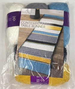 Annie's Hook and Needle Kit Club Contemporary Table Runner Crochet HNK116  New - Picture 1 of 7