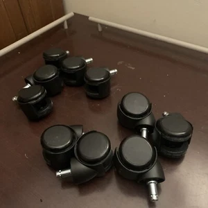 NEU (10) Bürostuhl Rollenräder hochwertig - harter Boden, - Bild 1 von 4